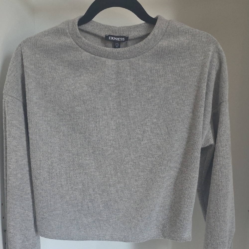 Express Gray Crew Neck Sweater